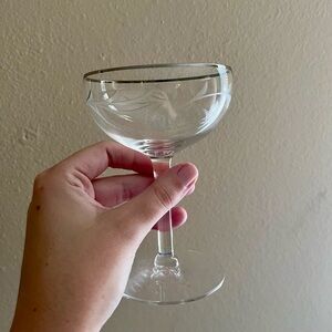 Seneca Musette Patterned Sherbet Glass Set of 3